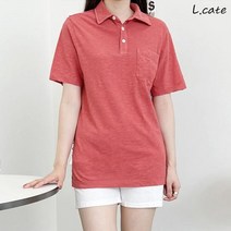 엘케이트 여성 반팔티 LDZ931 카라 포켓 반팔 티셔츠