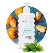 Mirai 강한 체취를 위한 Clinical 바디 워시 천연 감 및 녹차 추출물로 정화 탈취 재생 여성 남성용 비엔날 체취 제거제 500ml, 16.9 Fl Oz (Pack of 1)