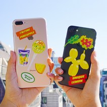 GODSHOP 과일 리무버블 스티커 4종 리무버 다꾸스티커, 파인애플