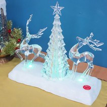 캐롤 사슴 LED 오르골 장식