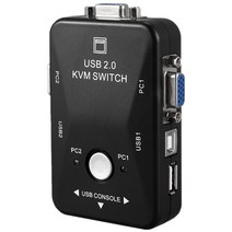 USB 2.0 KVM 스위치 2 포트 USB 스위처 1920 * 1440를 VGA SVGA 스위치 분배기 상자 컴퓨터 공유 모니터 키보드, 보여진 바와 같이, 하나