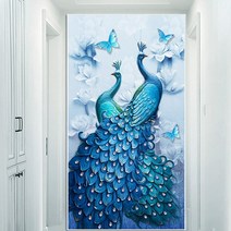 보석십자수 집에서 하는 취미 공작새, [115 X 210cm]