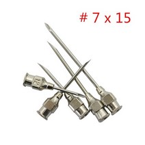 양계장급수기 10 개/상자/상자 가금류 동물 주입 바늘 304 스테인레스 스틸 치킨 농장 돼지 가축 양, 02 7x15