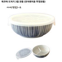 미노야끼 하코야 도자기 3절 나눔볼(소), 아야(빗살)-소, 1개
