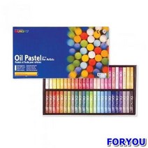 ForU624 오일 파스텔 48색 지함케이스 드로잉준비물 미술파스텔 미술준비물 문교파스텔