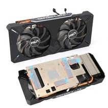 컴퓨터 CPU쿨러 FDC10H12S9-C RTX2060 그래픽 카드 교체 방열판 Palit RTX 2060 듀얼 GPU 쿨러 용 팬, 01 없음 RGB_01 Black