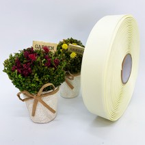 포장 리본 끈 제이제이리본 골직리본15mm 20mm 25mm 60컬러 (길이 45M ) 공단리본, 4크림색