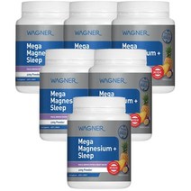 Wagner 와그너 메가 마그네슘 + 수면건강 열대과일 Mega Magnesium + Sleep Tropical 400g, 6개