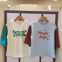 컬리수 매직7부배색티셔츠 C223TSG54P