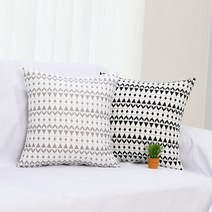 기타 바보사랑[찬미디자인]에스닉 쿠션커버 50X50cm[무료배송], 블랙