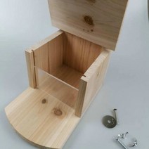 햄스터 다람쥐 친칠라 먹이 집 나무 뭉크 상자 음식 피더 디스펜서 나머지 플랫폼 역 애완 동물 케이지 장식