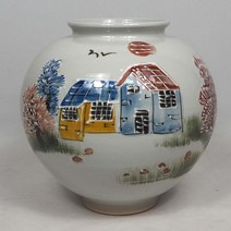 우리도예 국산 여주도자기화병 (상세설명사이즈확인), 백자색채화항아리02