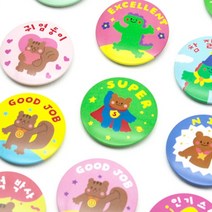 봄이랑 칭찬뱃지 3탄/칭찬뱃지 어린이뱃지, F63-인기스타[블루]