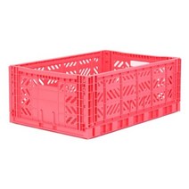 아이카사 폴딩박스 L pink_Passive Lock 22cm 핑크 수납박스 수납바구니 수납함 정리함