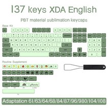 도자기키캡 세라믹 키캡 140 키 PBT 캡 염료 하위 XDA 프로필 영어 일본어 개인 체리 MX 스위치 기계식 키보드용, XDA137 Keys English