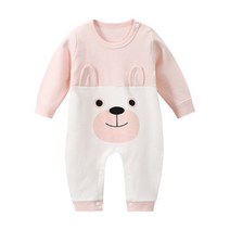 모모쨩 아기 봄가을 곰이 긴팔 우주복 신생아