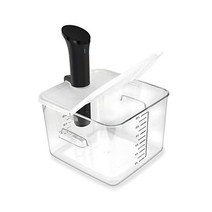 아노바 Nano 수비드 쿠커 Rubbermaid 12 18 22쿼트 용기 사이드 마운트와 호환되는 EVERIE 접을 수 있는 힌지 뚜껑 Nano와 독점적으로 호환 가능, Side mount for Anova Nano, Plastic lid for Rubbermaid con