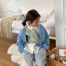 어반래빗KC 와플가디건 유아동복 키즈 주니어 봄 상의 아우터