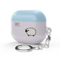 엠투스토어 크레파스 애니멀 에어팟 3 세대 키링 포함 하드 케이스, 양