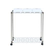 PGM1*^몰화이트 스윙 분리수거함 3P 가정용 재활용 쓰레기 봉지거치대 용함 스텐 분리수거렉 뚜껑함 재함 스텐함 분리수거랙^*1췤pgm, a^^*옵션없슴