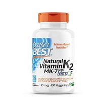 닥터베스트 내츄럴 비타민K2 MK 180캡슐, 180 Count (Pack of 1)