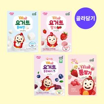 [골라담기] 프로엠 코코몽 까까 요거트 플레인 딸기 블루베리 큐브 스낵 10g 통딸기 7g / 유산균 아이과자 국산 원유 딸기 유기농 블루베리 아기간식, 2.까까 요거트 큐브 딸기 10g 1개