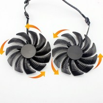 쿨러 쿨링 팬 써멀 구리스 패드 T129215SU GV RX570 RX580 GAMING GV RX470 WF2 RX480 WF2 88MM 팬 기가 바이트 카드 냉각 팬용, 2 개