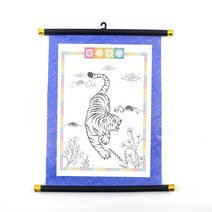 미니 족자 두루마리 만들기 DIY 5개 묶음 그림 성장