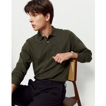 21FW [populet]카키 퍼피자수 면혼방 긴팔카라티셔츠 WHTS1D431K2