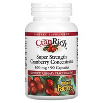 내추럴팩터스 CranRich 슈퍼 스트렝스 크랜베리 농축물 500mg 90캡슐