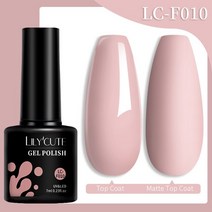 네일아트 LILYCUTE 7ml 베이스 젤 매니큐어 밝은 색상 반영구 흡수 UV LED 강화 네일 아트 닦을 필요 없는 탑 코트, 39 LC-F010