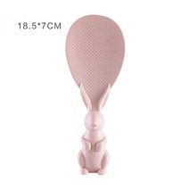 이국주 미니 밥솥 크리에이티브 플라스틱 삽 스푼 1 개 밀 짚 밥 귀여운 토끼 붙지 가정용, 01 pink