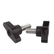 M6 손잡이 볼트 스테인리스 스틸 플라스틱 27mm 36mm 헤드 돌리기 쉬운 나비 나사, M6 (Head 36mm), 30mm (4pcs), 1개