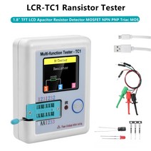 계측기 lcr tc1 1 8 tft lcd 디스플레이 멀티 미터 트랜지스터 테스터 다이오드 3극관 커패시터 저항 테스트 미터 esr lcr npn pnp mosfet cod, lcr-tc1