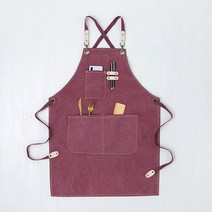 치프몰 빅사이즈 생활방수 캔버스 데님 앞치마, 퍼플