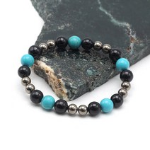 토르마린 터키석 티타늄 건강 천연석팔찌 HSBR-201256