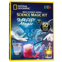 NATIONAL GEOGRAPHIC (내셔널 지오그래픽) 매직 케미스트리 세트 – 과학에서 훌륭한 트릭을 연주 하얀 장갑과 마법의 지팡이로 매직 쇼를 만드는 STEM 교육 과학 선물 소년과 소녀에게