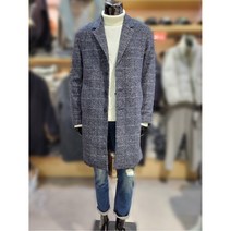 [W몰 톰스토리] T199M-6913A29J9테일러드 오버핏 글렌체크 모직 코트