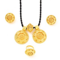 신부주얼리세트 반지 목걸이 귀걸이 팔찌 세트 최신 에티오피아 주얼리 펜던트 아프리카 에리트레아 하베샤 결혼 약혼 선물