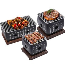 일본식 미니화로 세트 개인화로 가정용 캠핑 미니 밥 바베큐 그릴 화로대, 고체연로50g 20개