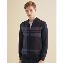 22FW [Original Housecheck] 닥스 오리지널 네이비 하우스체크 워셔블 집업가디건 DMSW2D302N2