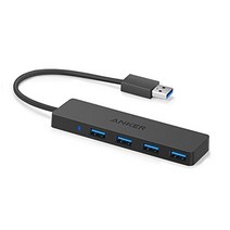 Macbook Mac Pro/mini iMac Surface Pro XPS 노트북 PC USB 플래시 드라이브 모바일 HDD 등에 적합한 Anker 4포트 USB 3.0 울트라 슬림 데이터 허브 -11954, 단일옵션