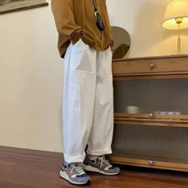 남자 백바지 와이드 일자핏 빽바지 면 팬츠 봄여름가을 정장