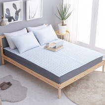 허니베딩 냉장고 원단 시원한 퓨어 스노우 여름 침대패드 4색택1, 퓨어 침대패드-블루