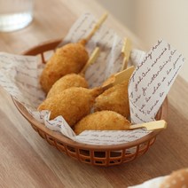 [이우리빙] 레트로 컬러 타원형 플라스틱 햄버거 감자튀김 비스킷 스낵 간식 바스켓 바구니 레드 옐로우 그린 블루 브라운 화이트 블랙 7colors