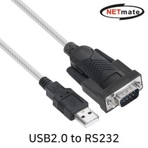 NETmate USB2.0 to RS232 시리얼 컨버터 1.8m/KW825/FTDI 칩셋/DB9M/시리얼 1포트/15KV 서지 프로텍