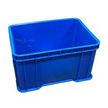 만능상자 6호(3개입) 555-390-310 뚜껑포함 청색 플라스틱짐박스 재질HDPE 파란색부품상자 부품박스 부품정리함상자 수납짐박스 구멍없는용기상자