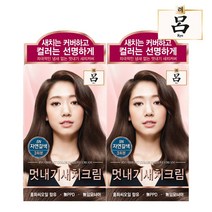 려 우아채 멋내기 새치크림 염모제 6종, 5N 자연갈색, 2개