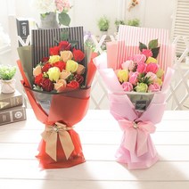 [이쏘] 러블리로즈부케 비누꽃 꽃다발 로즈데이 성년의날 3964EA, 쿠팡 러블리로즈부케 레드, 쿠팡 본상품선택