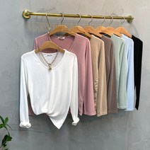 럭키567 / 1+1 데일리브이 스판 7컬러 티셔츠